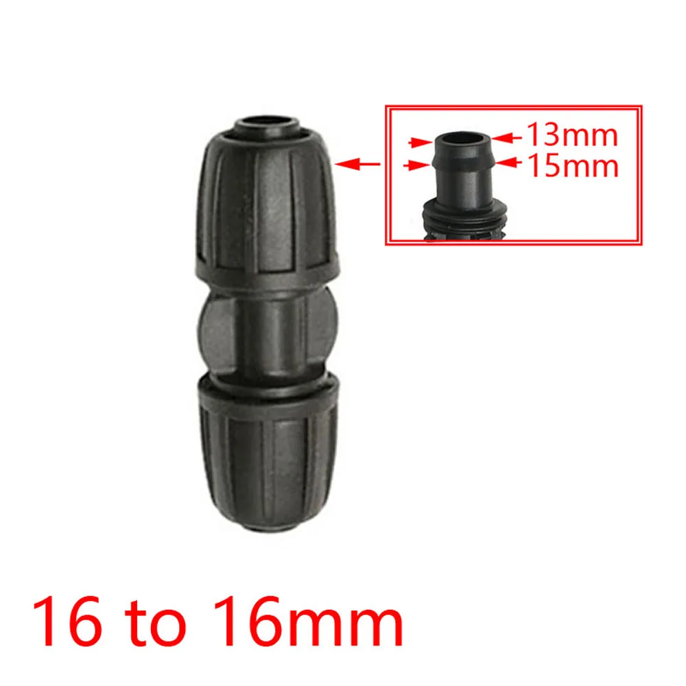 16mm PE Tubing Barb Connectors Tee Elbow End Plug Joints 1/2' X 3/8'' 1/4'' 1/8'' 6.0mm Pipe Reduced Coupling Tap Adapter