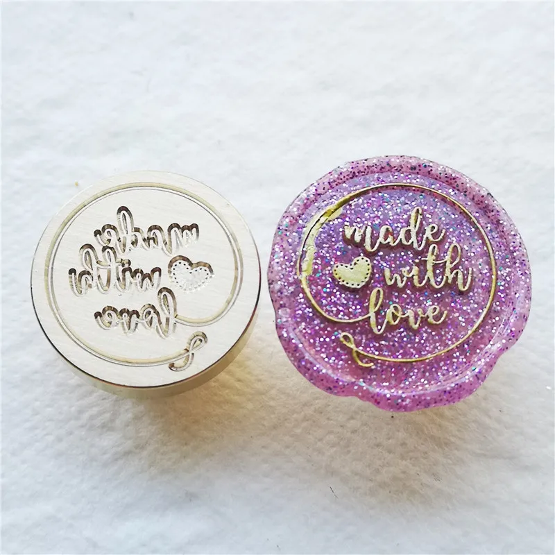 Greeting Stamp with Love Thank You Happy Birthday Christmas Handmade Wax Seal Stamp Retro Antique Sealing Wax Baby Friend Gifts