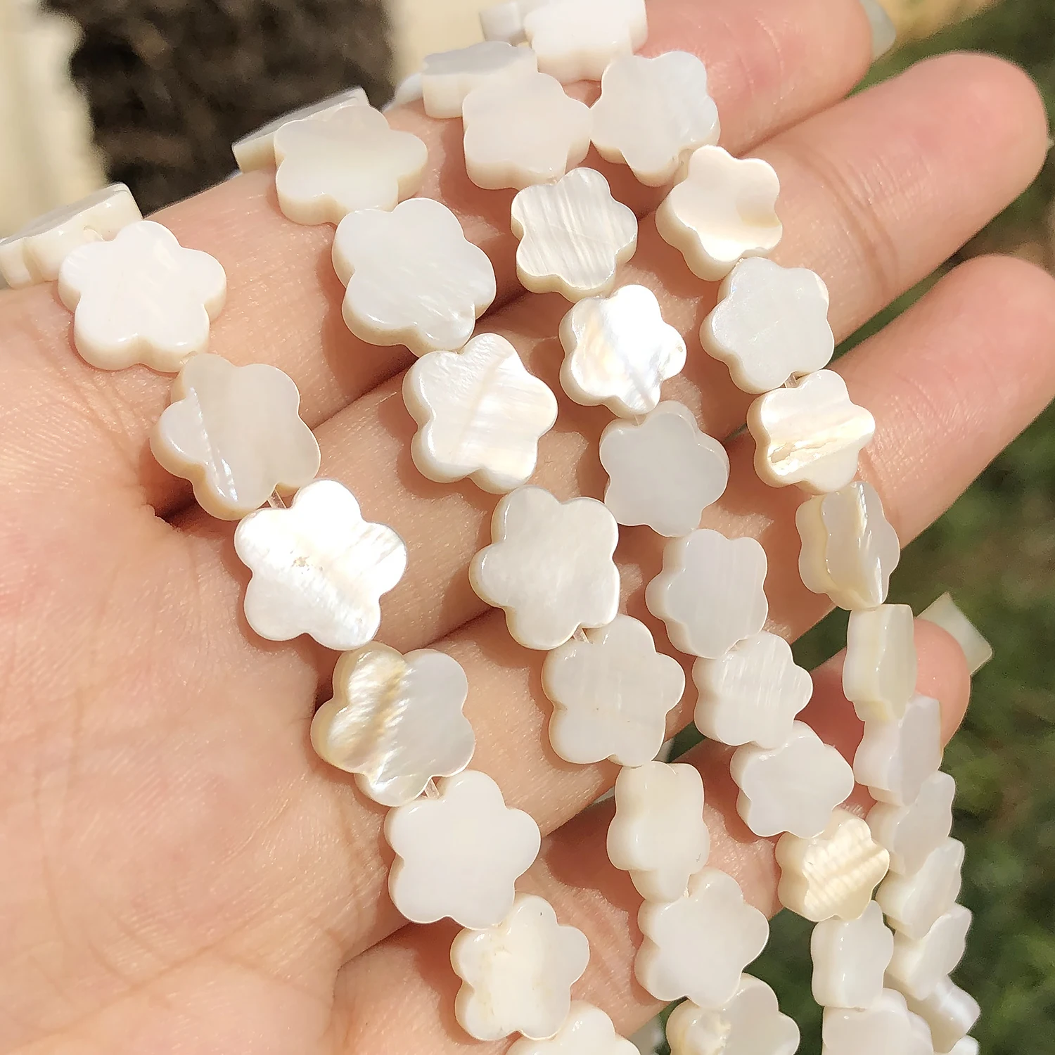 Natural White Flower Plum Shell Mother Of Pearl Loose Spacer Beads for Jewelry Making DIY Handmade Bracelet Necklace 6 8 10mm