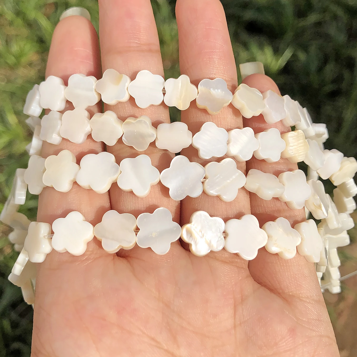 Natural White Flower Plum Shell Mother Of Pearl Loose Spacer Beads for Jewelry Making DIY Handmade Bracelet Necklace 6 8 10mm