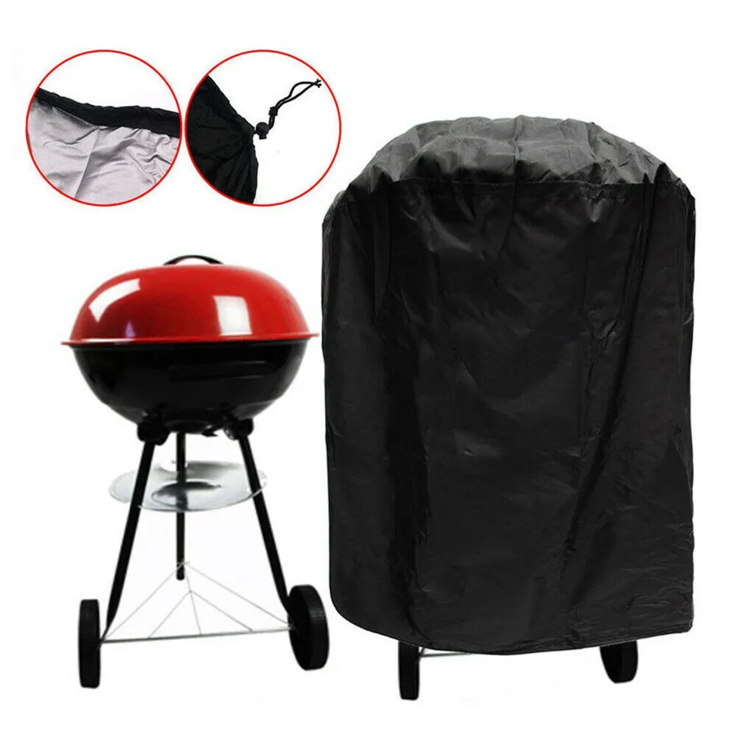 20 Size Garden Courtyard BBQ Grill Cover Outdoor Oven Waterproof Dust Cover Oxford Cloth Protective Cover Round Furniture Cover