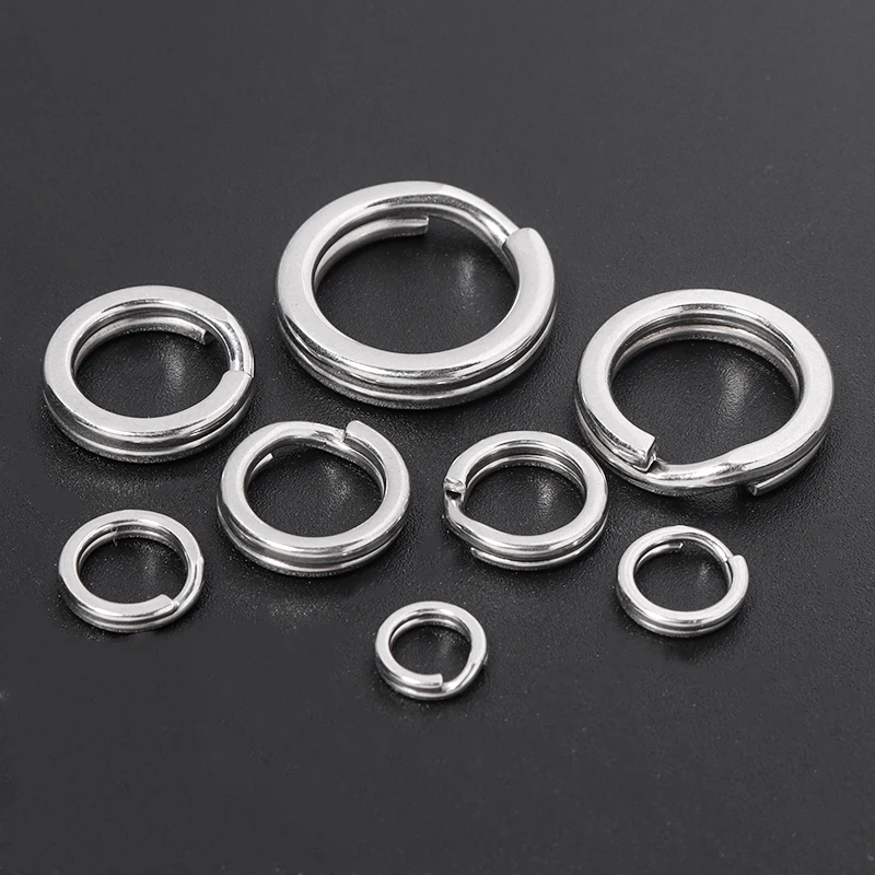 10-20pcs/lot 316 Stainless Steel Keyring Double Split Ring Key Ring For Key Chain Keychain Diy Jewelry Making Sleutelhanger