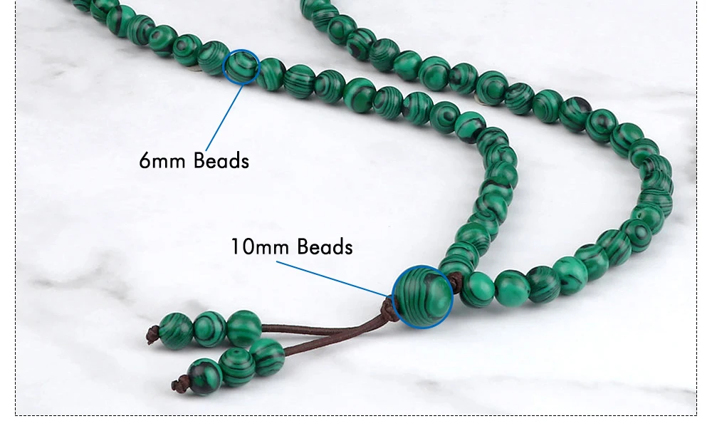 108 Wooden Beads Bracelet 6mm Natural Tiger Eye Stone Malachite Men Necklace Meditation Prayer Wrap Bangles Fashion Jewelry Gift