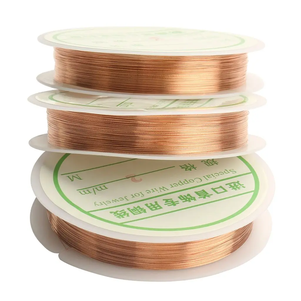 0.2/0.25/0.3/0.4/0.5/0.6/0.7/1mm Rose Gold Colorfast Copper Wire DIY Bracelet Necklace Jewelry Craft Beading Wire Jewelry Making