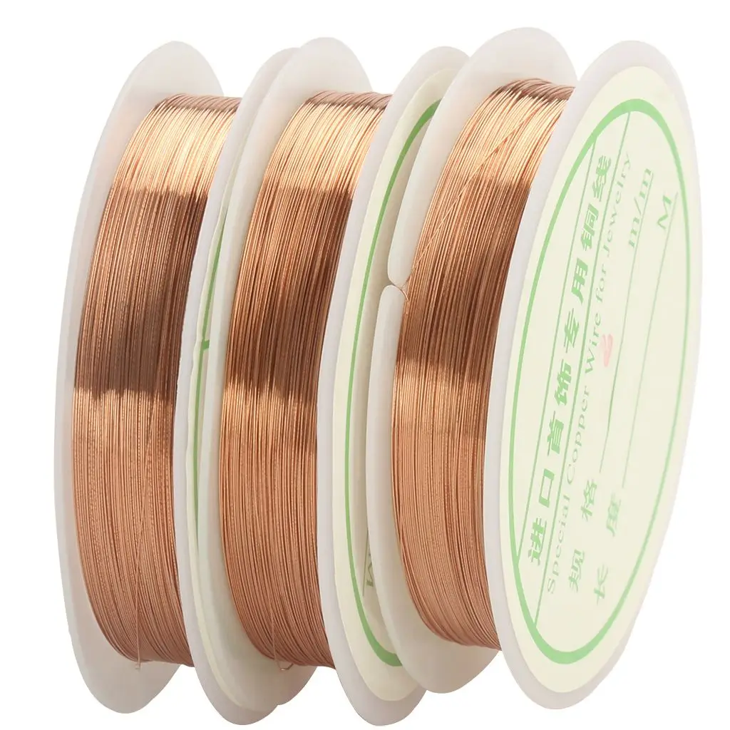 0.2/0.25/0.3/0.4/0.5/0.6/0.7/1mm Rose Gold Colorfast Copper Wire DIY Bracelet Necklace Jewelry Craft Beading Wire Jewelry Making