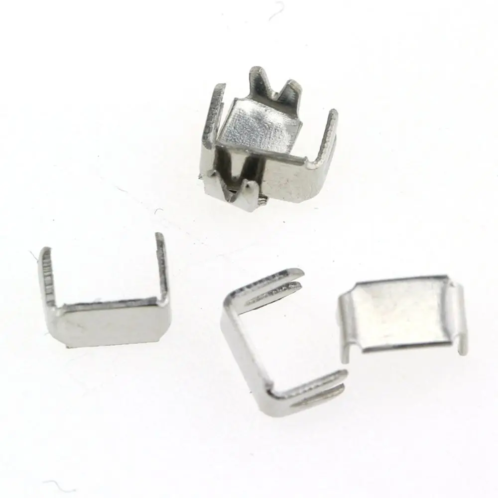 100Pcs/Lot Metal Non-slip Nylon Zipper Stopper High Quality Zipper Stopper For Repair Zipper Tailor Tools DIY Garment Pants