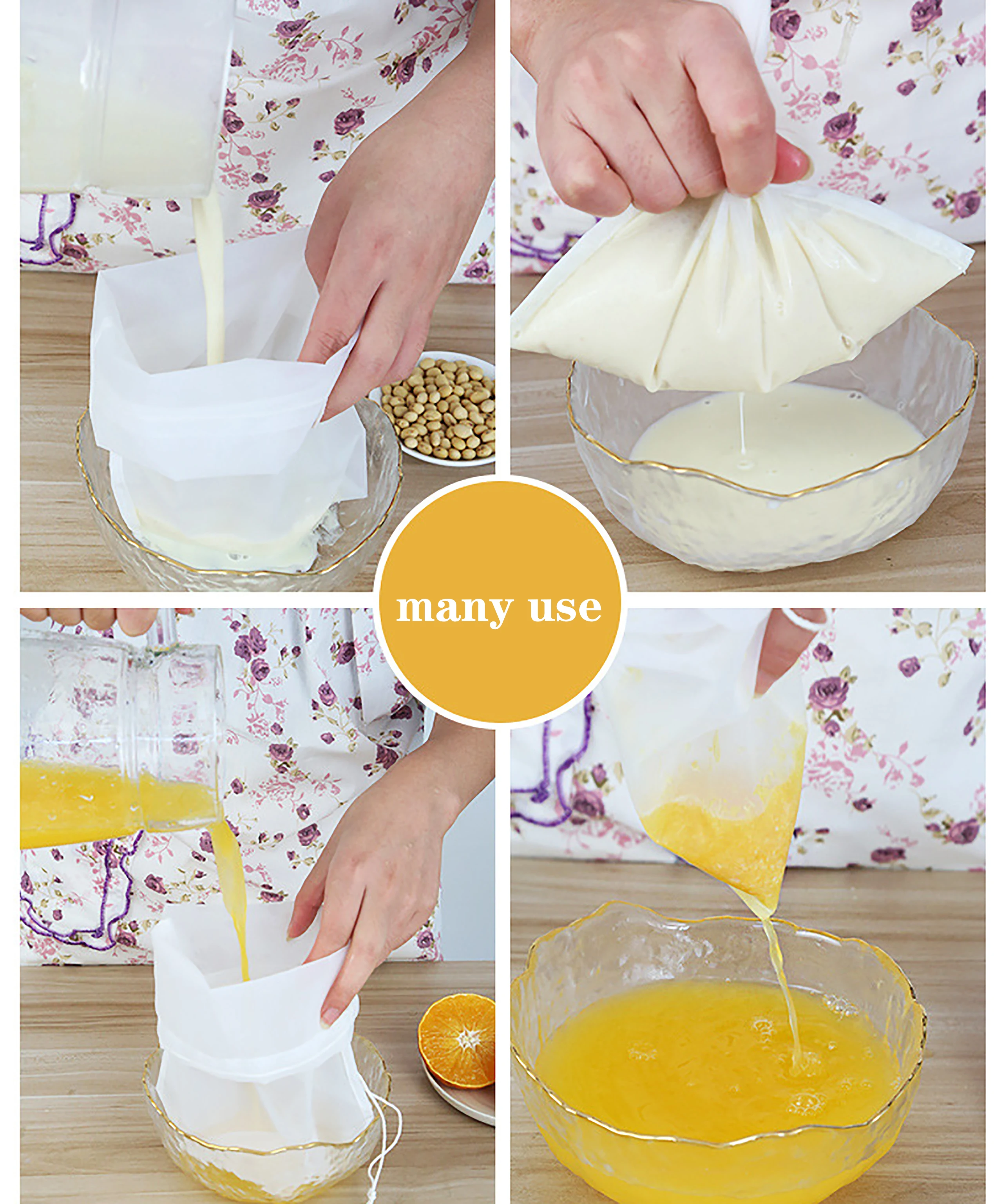 Food grade nylon food filter bag mesh 80-300 mesh milk water honey food water strainer filter cloth kitchen tools