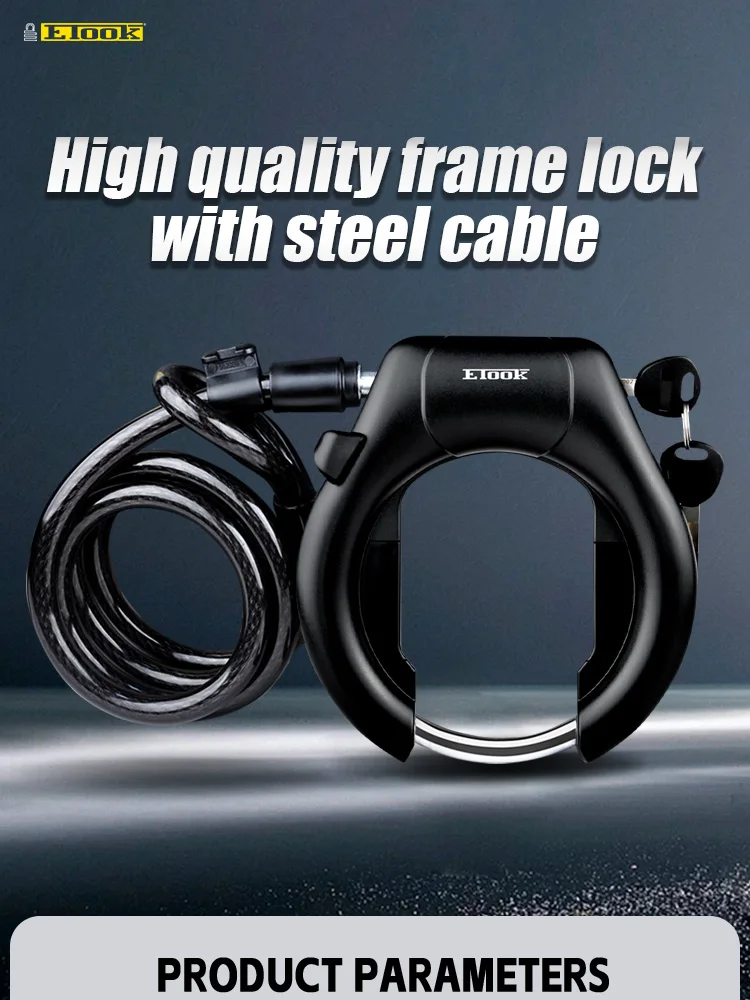 ETOOK Bike Horseshoe Lock Anti-Theft Bike Hardened Steel Pipe Lock Portable High Safety Road Mountain Durable Bicycle Lock