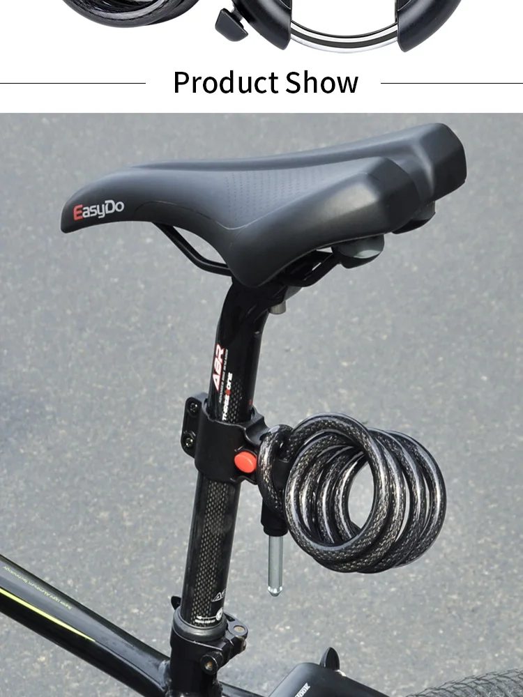 ETOOK Bike Horseshoe Lock Anti-Theft Bike Hardened Steel Pipe Lock Portable High Safety Road Mountain Durable Bicycle Lock