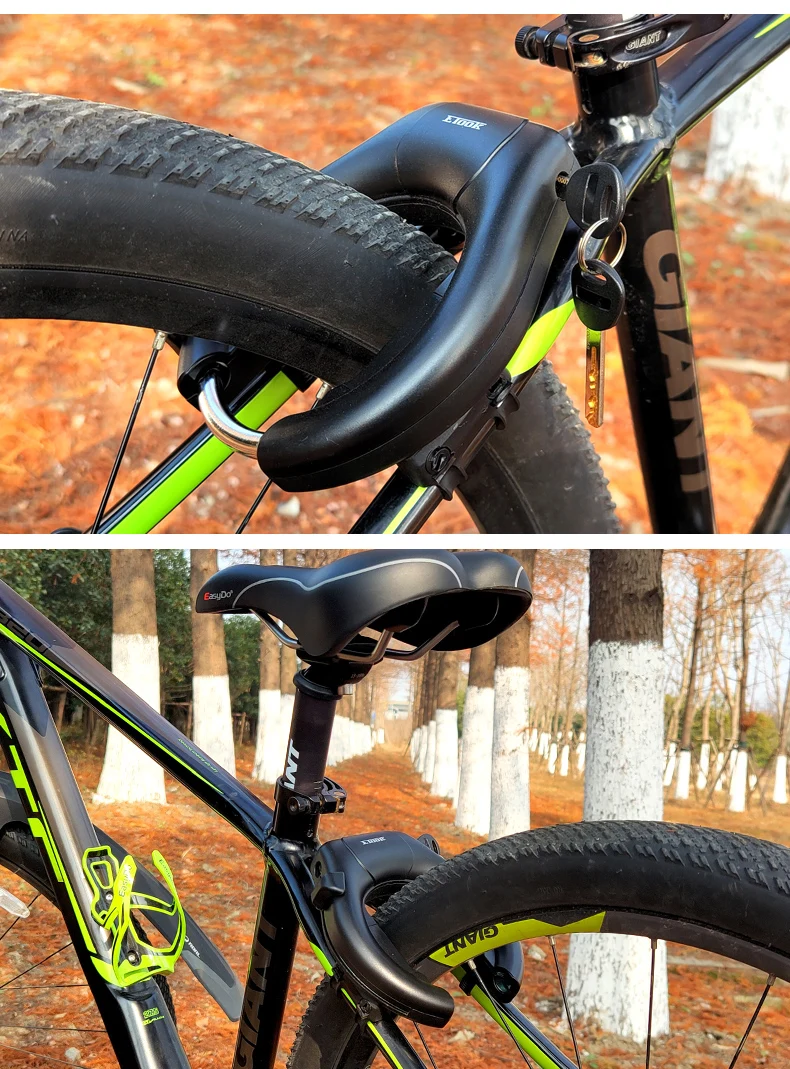 ETOOK Bike Horseshoe Lock Anti-Theft Bike Hardened Steel Pipe Lock Portable High Safety Road Mountain Durable Bicycle Lock