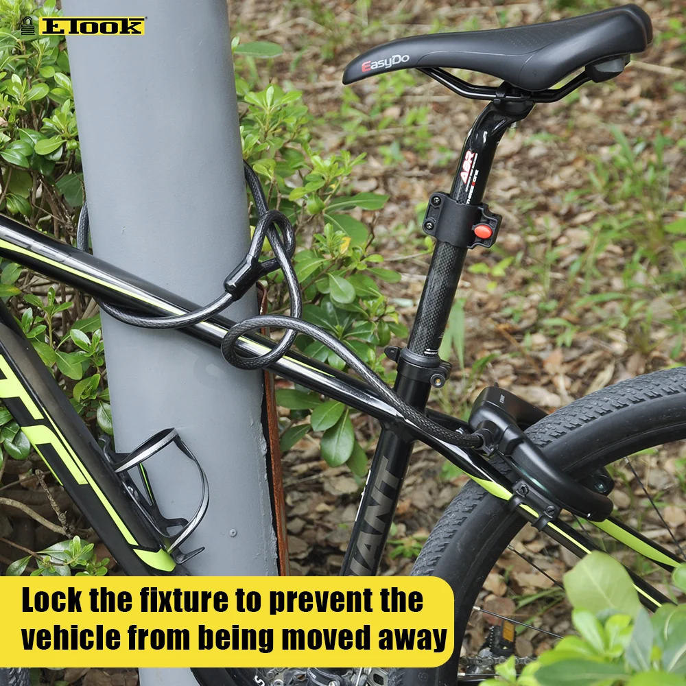 ETOOK Bike Horseshoe Lock Anti-Theft Bike Hardened Steel Pipe Lock Portable High Safety Road Mountain Durable Bicycle Lock