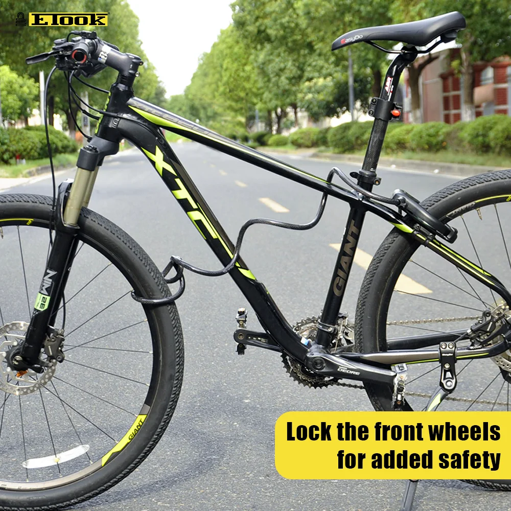 ETOOK Bike Horseshoe Lock Anti-Theft Bike Hardened Steel Pipe Lock Portable High Safety Road Mountain Durable Bicycle Lock