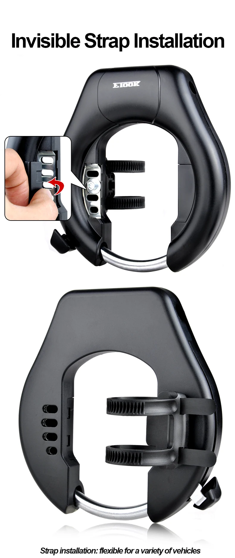 ETOOK Bike Horseshoe Lock Anti-Theft Bike Hardened Steel Pipe Lock Portable High Safety Road Mountain Durable Bicycle Lock