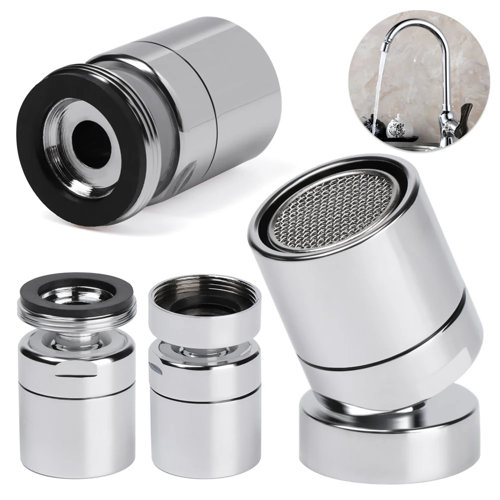1Pc 360 Degree Swivel Brass Faucet Aerator Water Bubbler Saving Tap For Bathroom Kitchen Bidet Faucet Filter Mesh Accessories