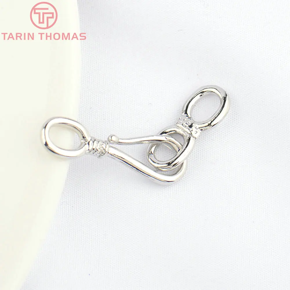 (3298)10 Sets 22x4.5MM 27x5.5MM 24K Gold Color Plated Brass Necklace Clasps Connector High Quality Diy Jewelry Accessories