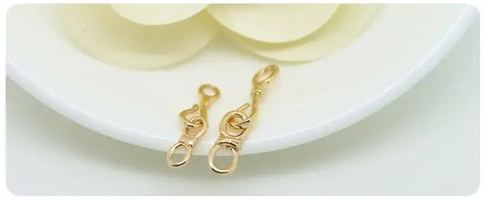 (3298)10 Sets 22x4.5MM 27x5.5MM 24K Gold Color Plated Brass Necklace Clasps Connector High Quality Diy Jewelry Accessories