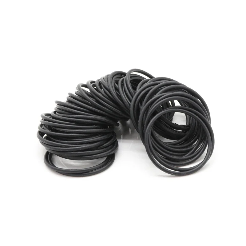 50pc NBR O Ring Seal Gasket Thickness CS 1.5mm OD 5~80mm Nitrile Butadiene Rubber Spacer Oil Resistance Washer Round Shape Black
