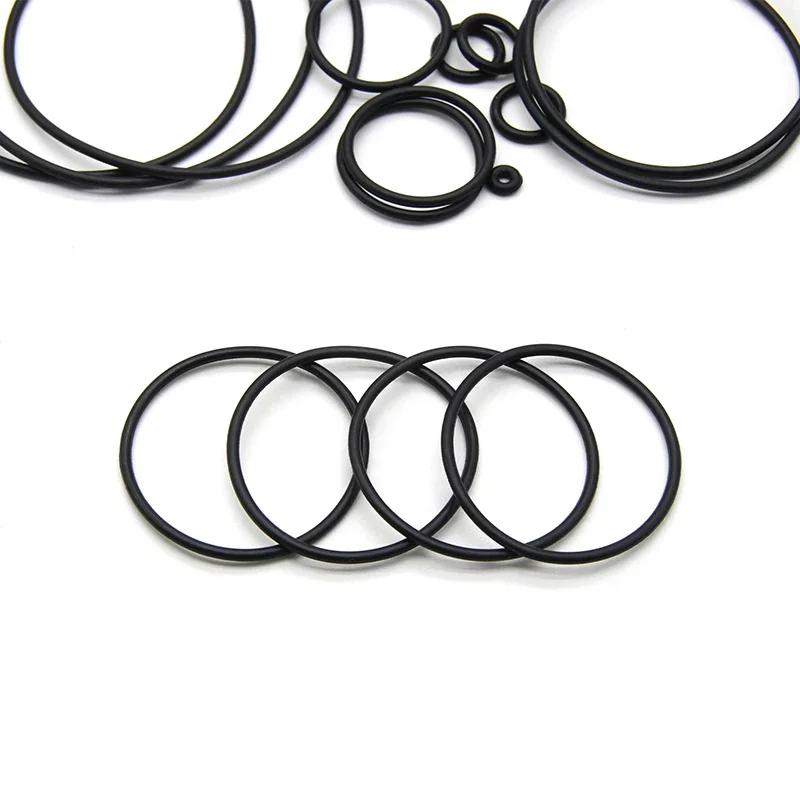 50pc NBR O Ring Seal Gasket Thickness CS 1.5mm OD 5~80mm Nitrile Butadiene Rubber Spacer Oil Resistance Washer Round Shape Black