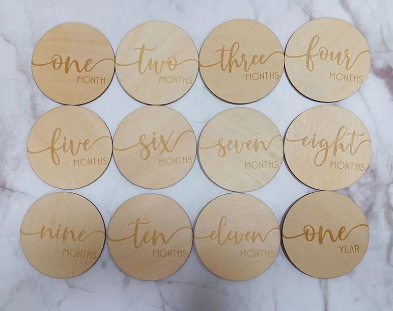 Baby Milestone Cards, Wooden Milestone Signs, Baby Shower Gift, Newborn Photo Props, Baby Monthly Milestone Markers