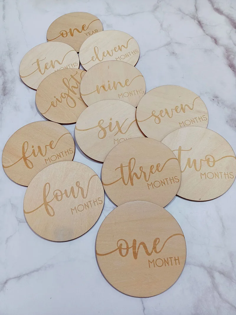 Baby Milestone Cards, Wooden Milestone Signs, Baby Shower Gift, Newborn Photo Props, Baby Monthly Milestone Markers