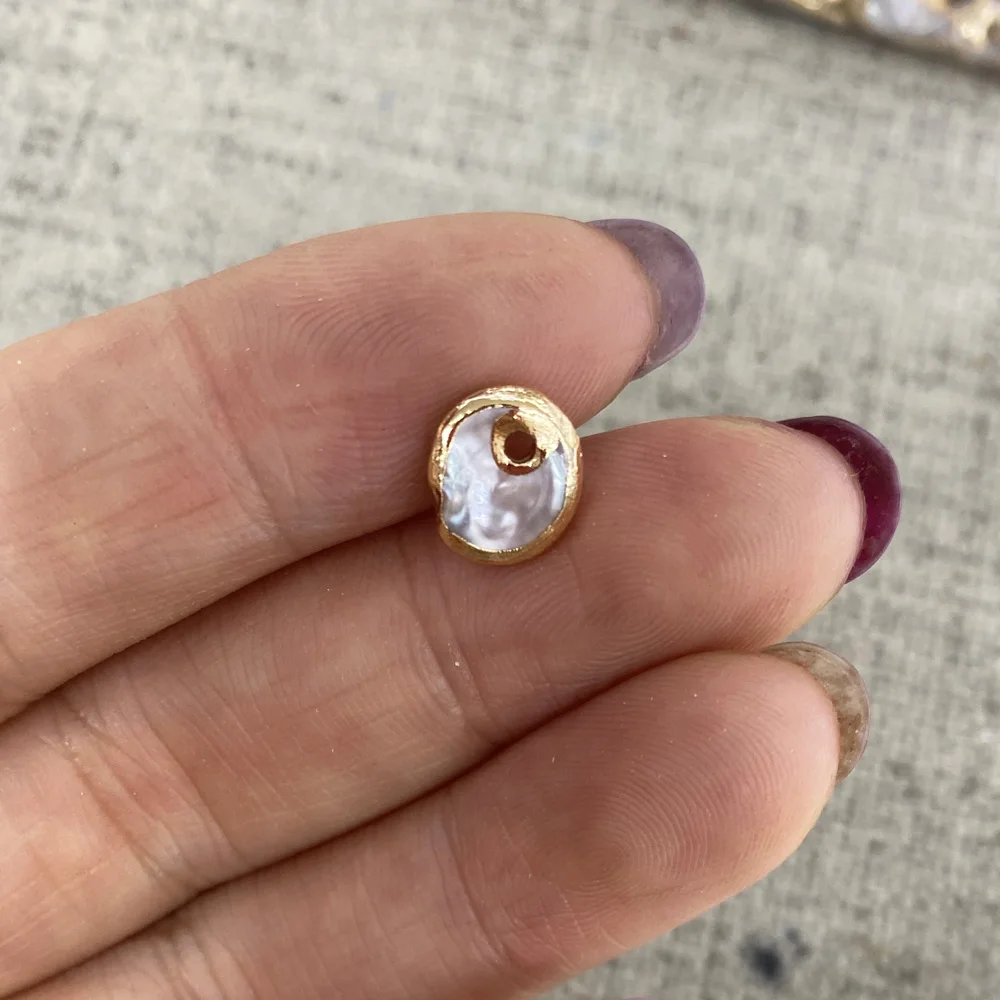 1 Pieces Natural Freshwater Pearl Charms 8-10 mm Pearls Small Pendants for Jewelry Making DIY Necklace Bracelet Accessories