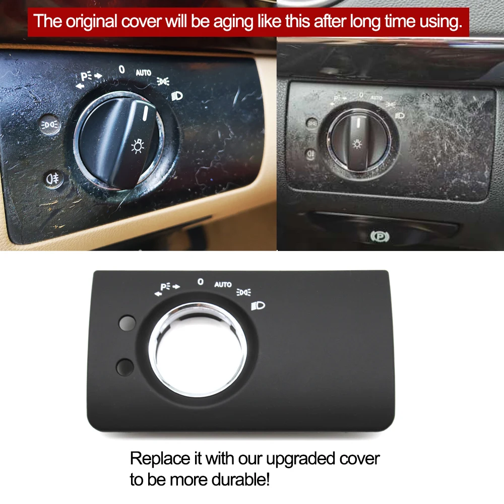 Car Interior Accessories Head Lamp Headlight Switch Button Cover Trim For Mercedes Benz W164 ML GL 300 350 450 500 2005-2011