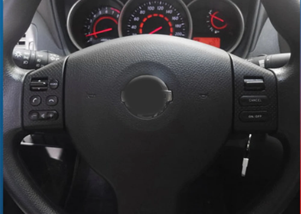 Car styling buttons FOR Nissan LIVINA & FOR Nissan TIIDA & For SYLPHY steering wheel control buttons with red backlight