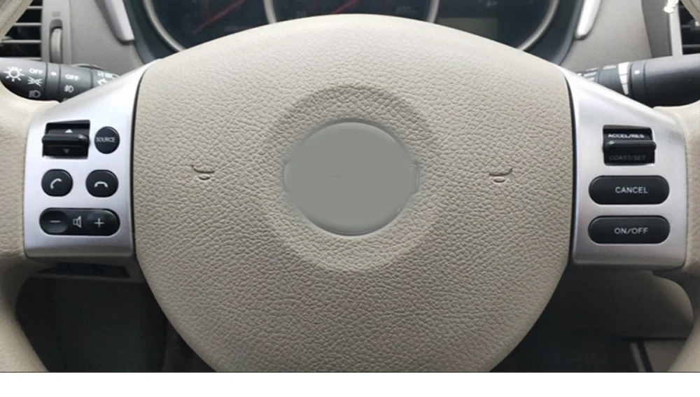 Car styling buttons FOR Nissan LIVINA & FOR Nissan TIIDA & For SYLPHY steering wheel control buttons with red backlight