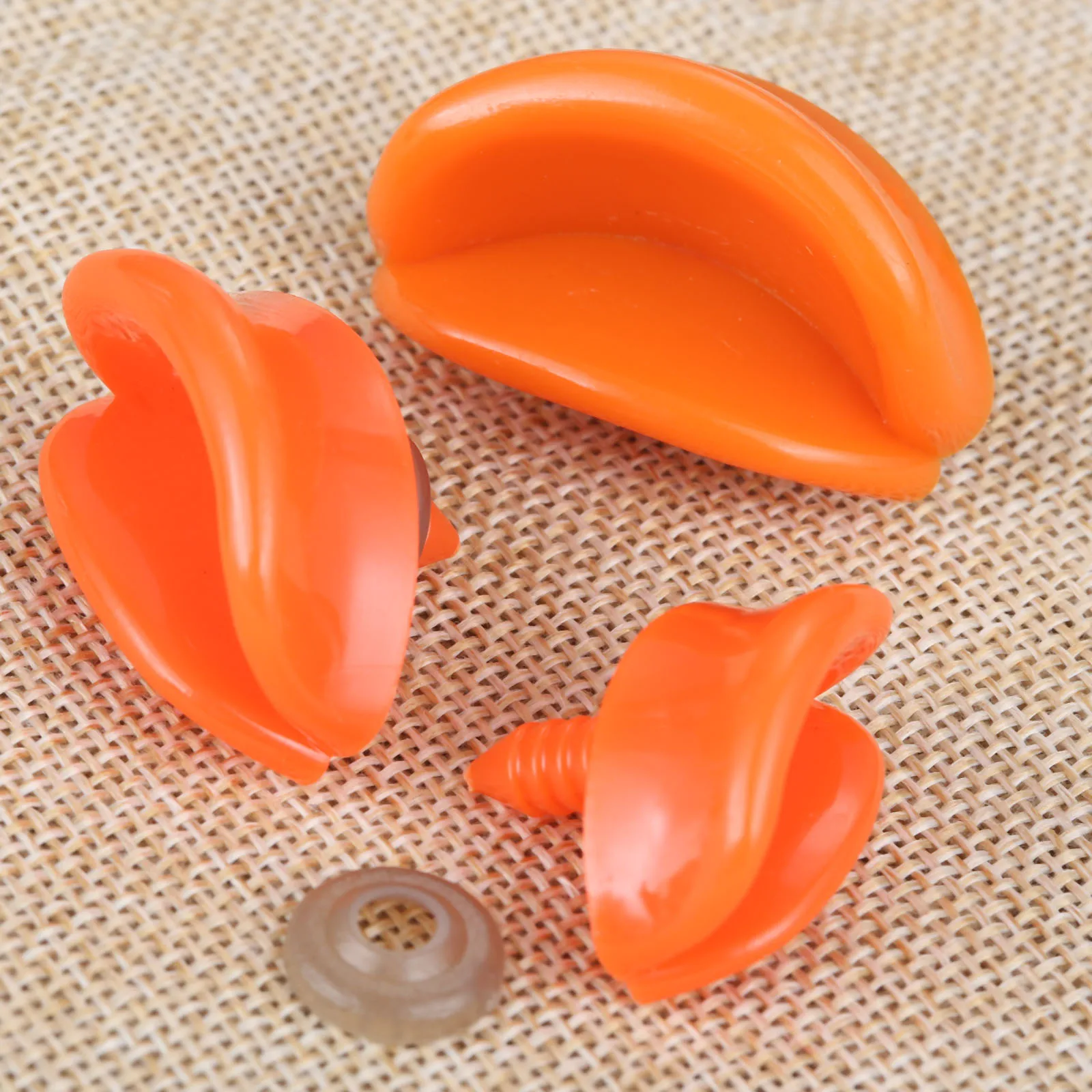 10Sets Duck Mouth Safety Mouth Dolls Toys Making Accessories for Stuffed Toys Snap Animal Scrapbooking Puppet Doll Craft Plastic