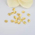 (3495)20PCS 5x8MM Hole 2.4MM 24K Gold Color Plated Brass Cylindrical Spacer Beads Bracelet Beads High Quality Jewelry Accessorie