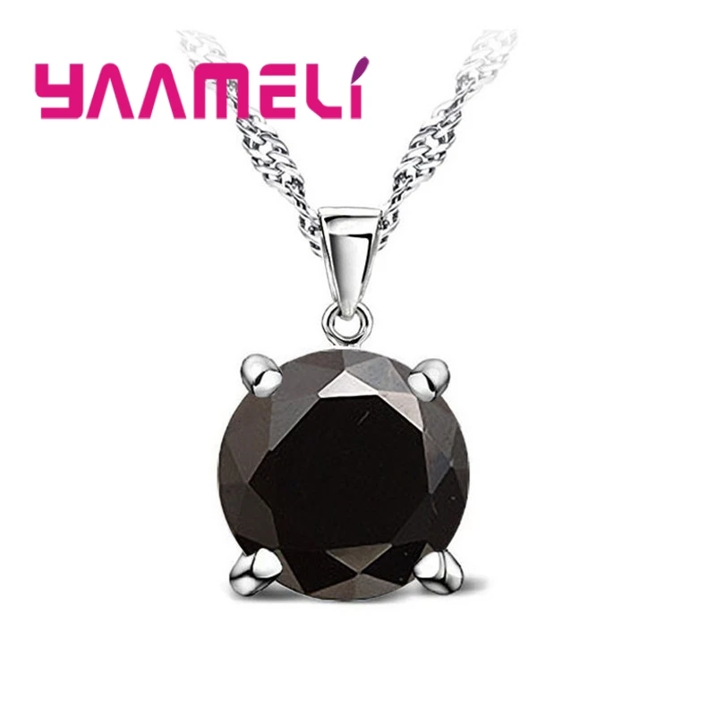 Cost Sale Nice 925 Sterling Silver Necklace Women Wedding Jewelry 6 Claw Cubic Zircon Pendant Engagement Accessories