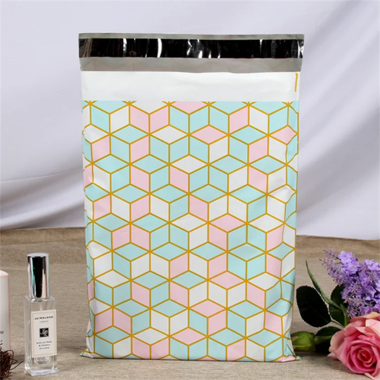 100PCS Poly Mailer Adhesive Envelope Courier Print Bag DIY Lady Panties Dress T-shirt Wedding Xmas Gift Box Packaging Pouches