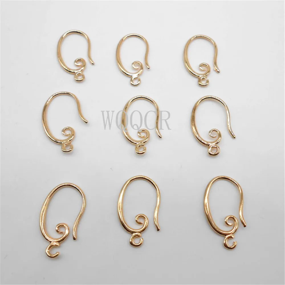 Wholesale 20PCS Fashion Jewelry Findings Genuine 925 Sterling Silver Earrings For Women Smooth Hook Ear For Design DIY