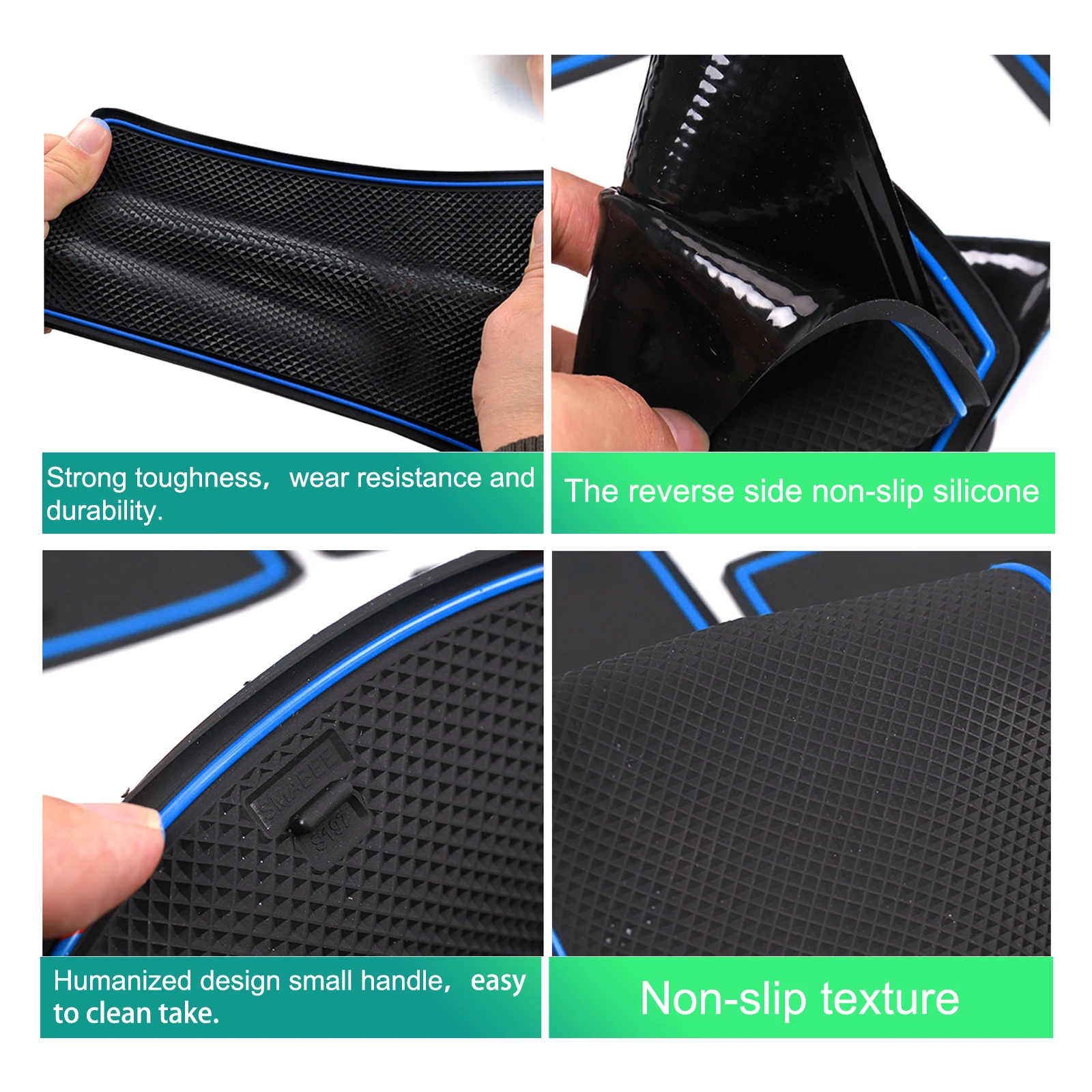 RUIYA for VW Golf 8 8.5 MK8 GTI GTE GTD 2020-2025 Car Door Groove Mat Anti-slip Slot Pad Auto Interior VW Golf 8 Accessories