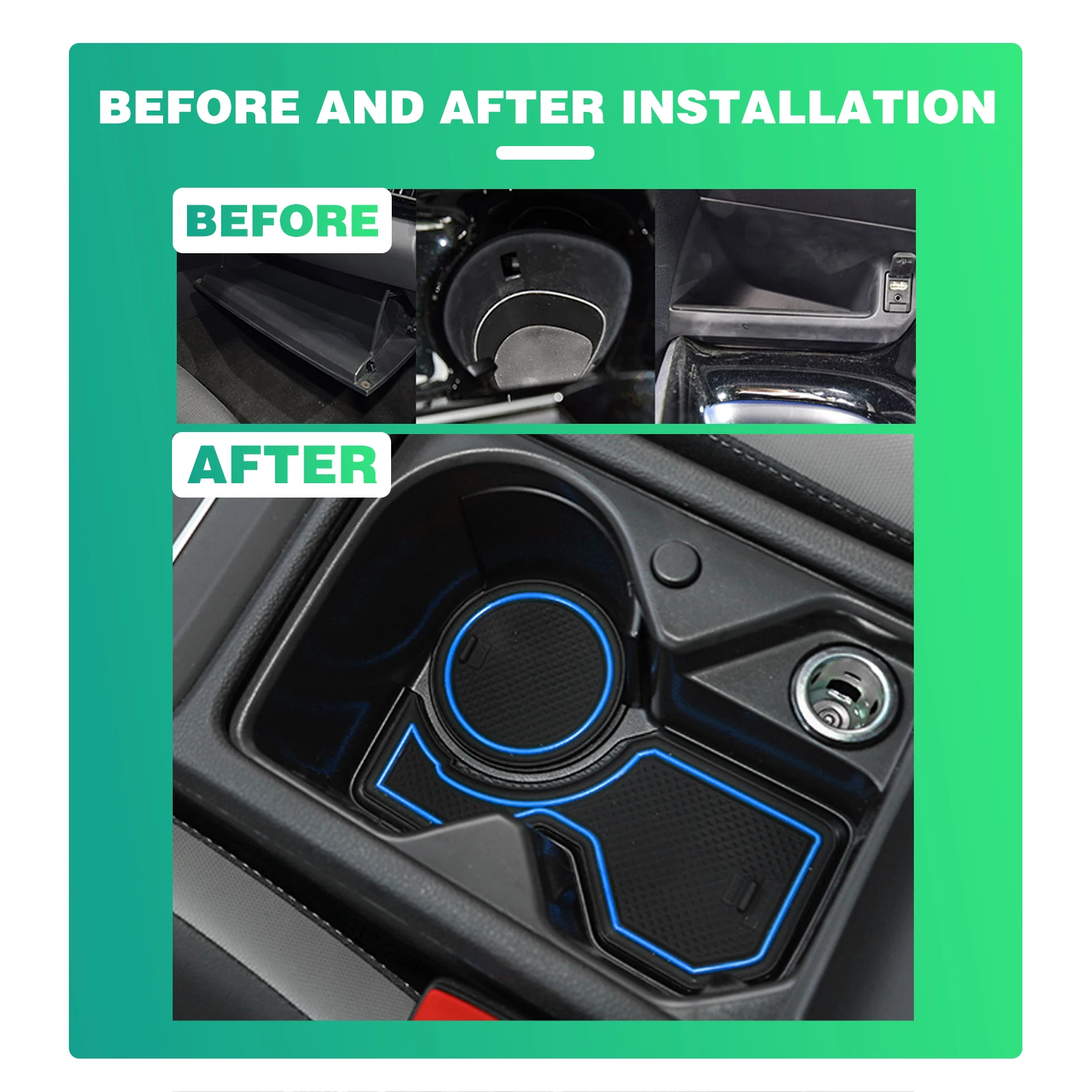 RUIYA for VW Golf 8 8.5 MK8 GTI GTE GTD 2020-2025 Car Door Groove Mat Anti-slip Slot Pad Auto Interior VW Golf 8 Accessories