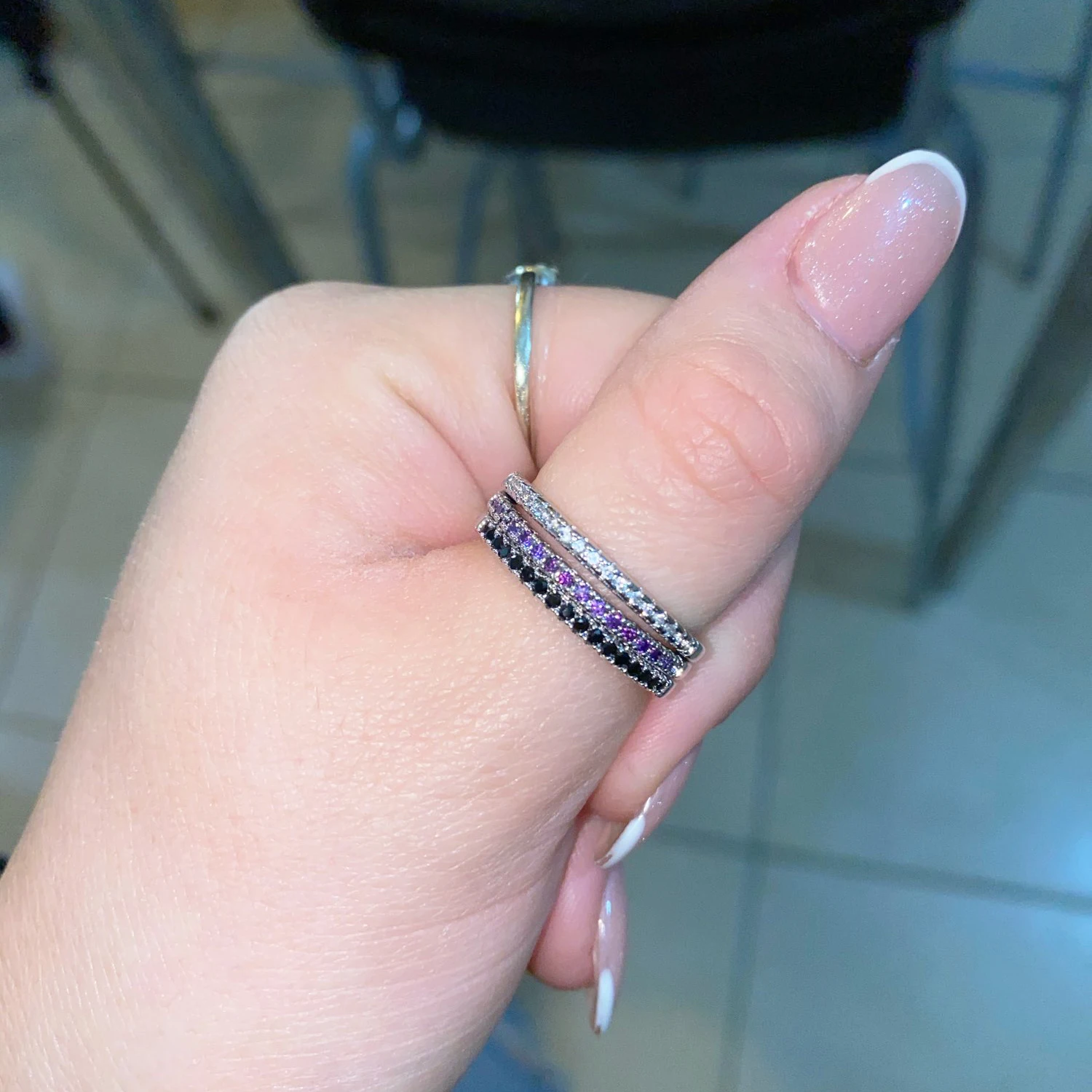 Thin Finger Rings For Women Aesthetic Accessories Dating Engagement Tiny Women's Dainty Ring Colorful Jewelry Wholesale R132