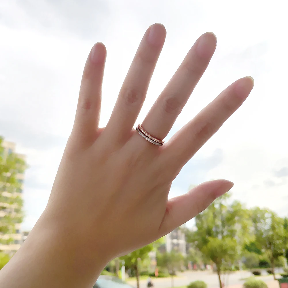 Thin Finger Rings For Women Aesthetic Accessories Dating Engagement Tiny Women's Dainty Ring Colorful Jewelry Wholesale R132