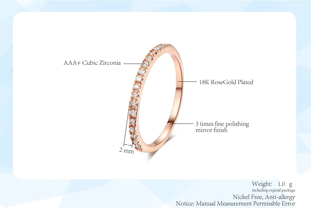 Thin Finger Rings For Women Aesthetic Accessories Dating Engagement Tiny Women's Dainty Ring Colorful Jewelry Wholesale R132