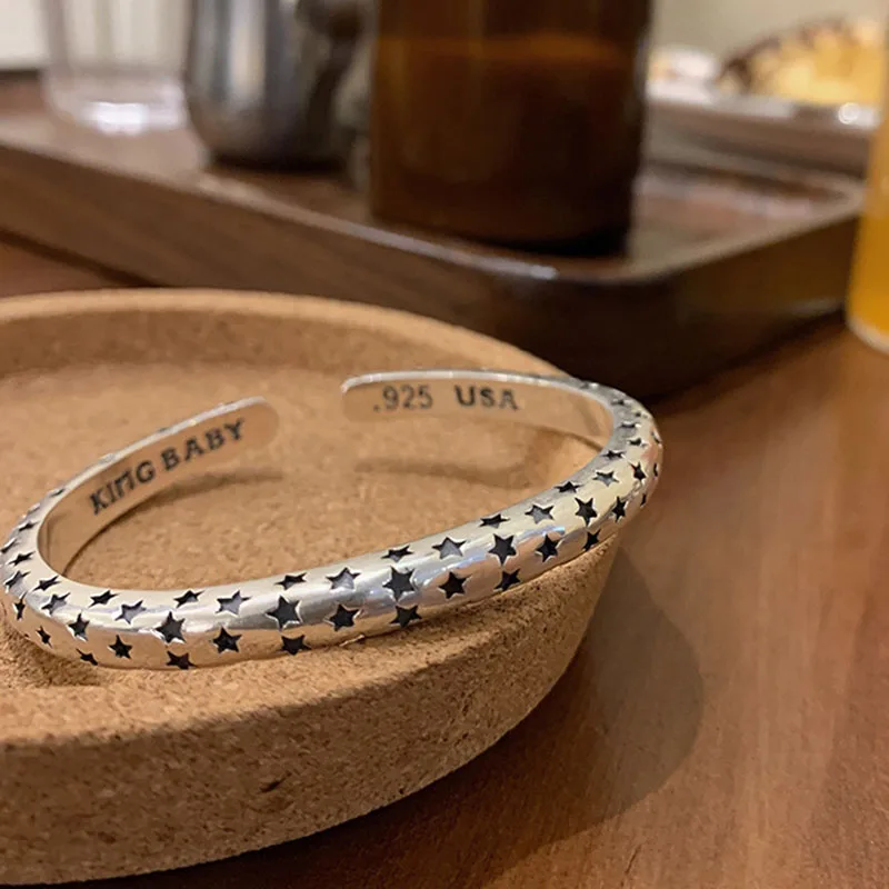 Mewanry Silver Color Bracelet for Women New Trend Punk Vintage Creative Sweet Five-Pointed Star Jewelry Birthday Gifts