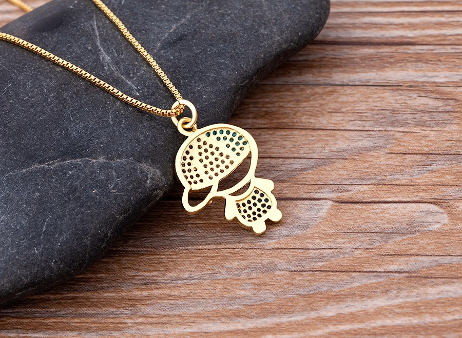 Nidin New 12 Styles Copper Zircon Love Necklaces Women Necklaces & Pendants Chain Jewelry Charm Mother's Day Gift
