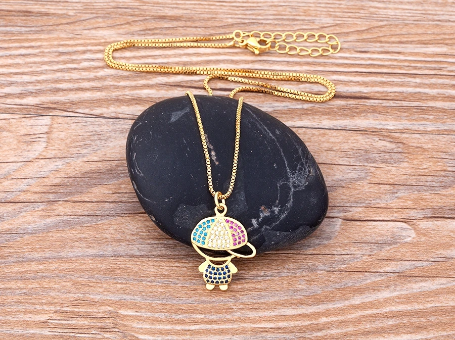 Nidin New 12 Styles Copper Zircon Love Necklaces Women Necklaces & Pendants Chain Jewelry Charm Mother's Day Gift