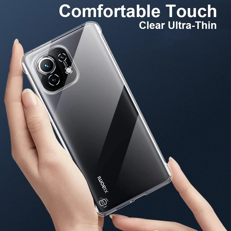 New Frameless Clear PC Hard Phone Case For Xiaomi Mi 12 11 Ultra 10T Lite 10 Pro 9T MIX4 POCO F3 M3 Redmi Note 7 8 9 10 Pro K40