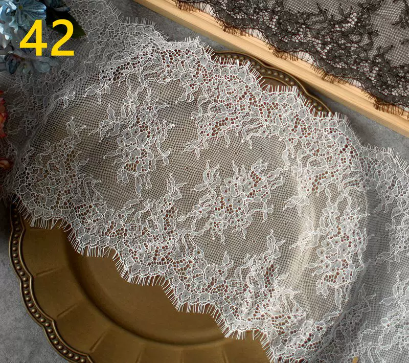 3meters/lot 20cm Width Fashion High Quality Handmade DIY Eyelash Lace Trimming, lace fabric
