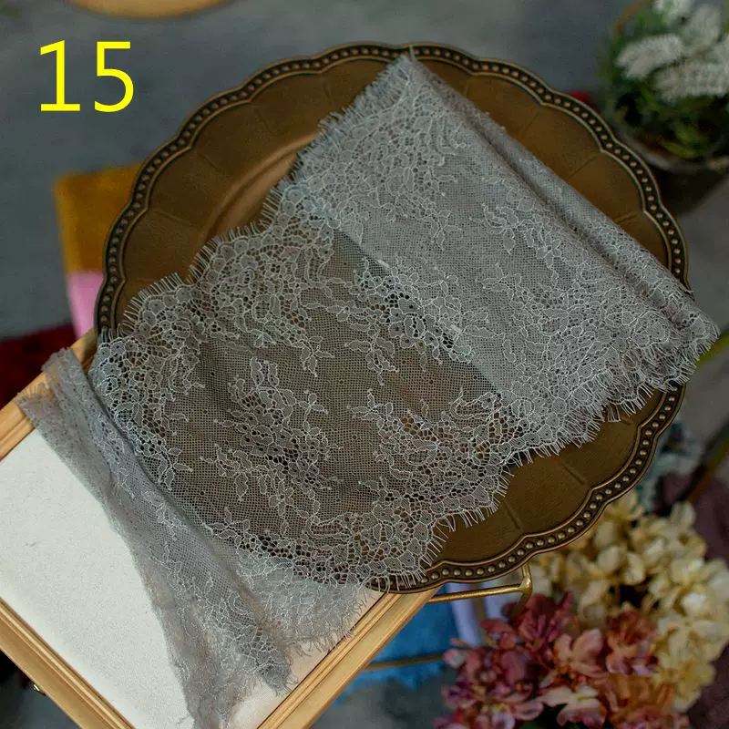 3meters/lot 20cm Width Fashion High Quality Handmade DIY Eyelash Lace Trimming, lace fabric