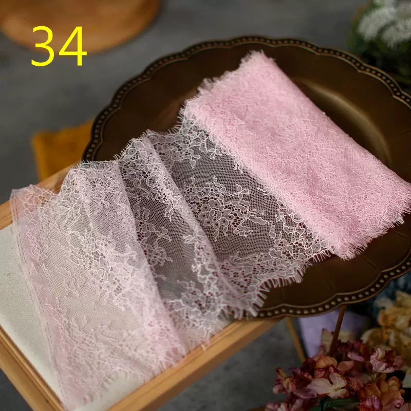 3meters/lot 20cm Width Fashion High Quality Handmade DIY Eyelash Lace Trimming, lace fabric