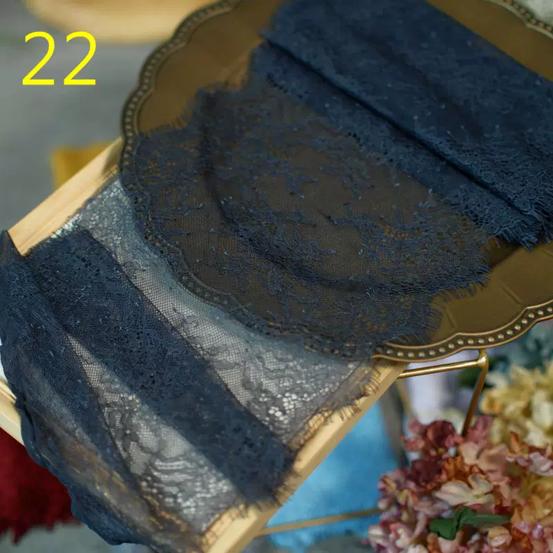 3meters/lot 20cm Width Fashion High Quality Handmade DIY Eyelash Lace Trimming, lace fabric