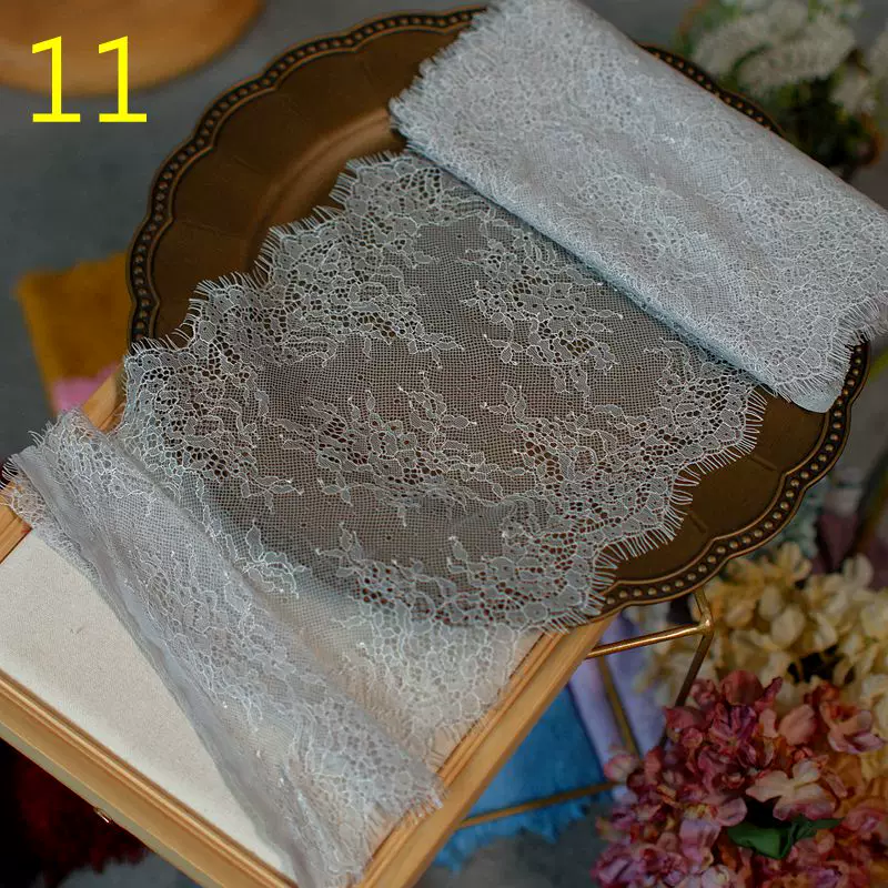 3meters/lot 20cm Width Fashion High Quality Handmade DIY Eyelash Lace Trimming, lace fabric