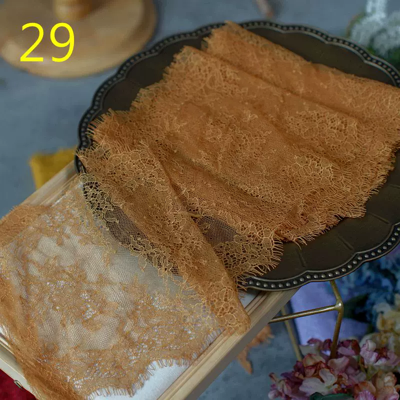 3meters/lot 20cm Width Fashion High Quality Handmade DIY Eyelash Lace Trimming, lace fabric