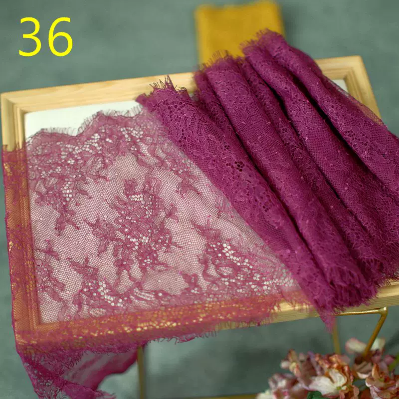 3meters/lot 20cm Width Fashion High Quality Handmade DIY Eyelash Lace Trimming, lace fabric