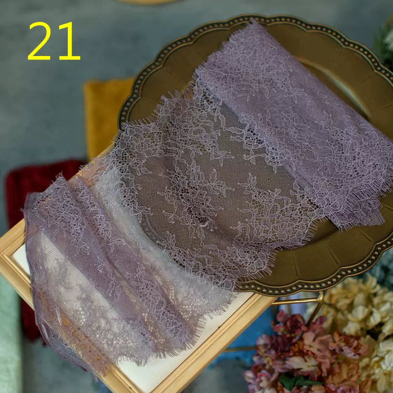 3meters/lot 20cm Width Fashion High Quality Handmade DIY Eyelash Lace Trimming, lace fabric